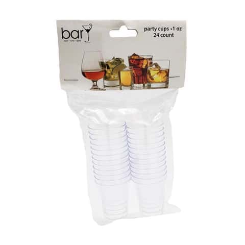 1 Ounce Clear Plastic Shot Glasses - Box of 100 (1 oz) Shot Cups Disposable