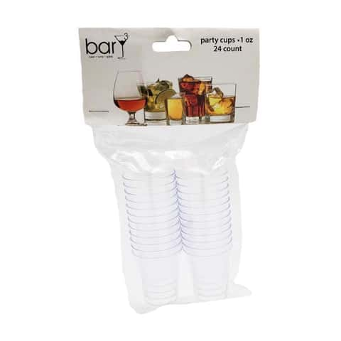 Smarty Had A Party 2 oz. Clear Round Plastic Disposable Mini Wine Glasses (480 Glasses)