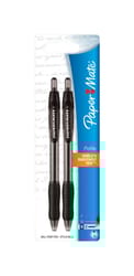 Paper Mate Profile Black Retractable Ball Point Pen 2 pk