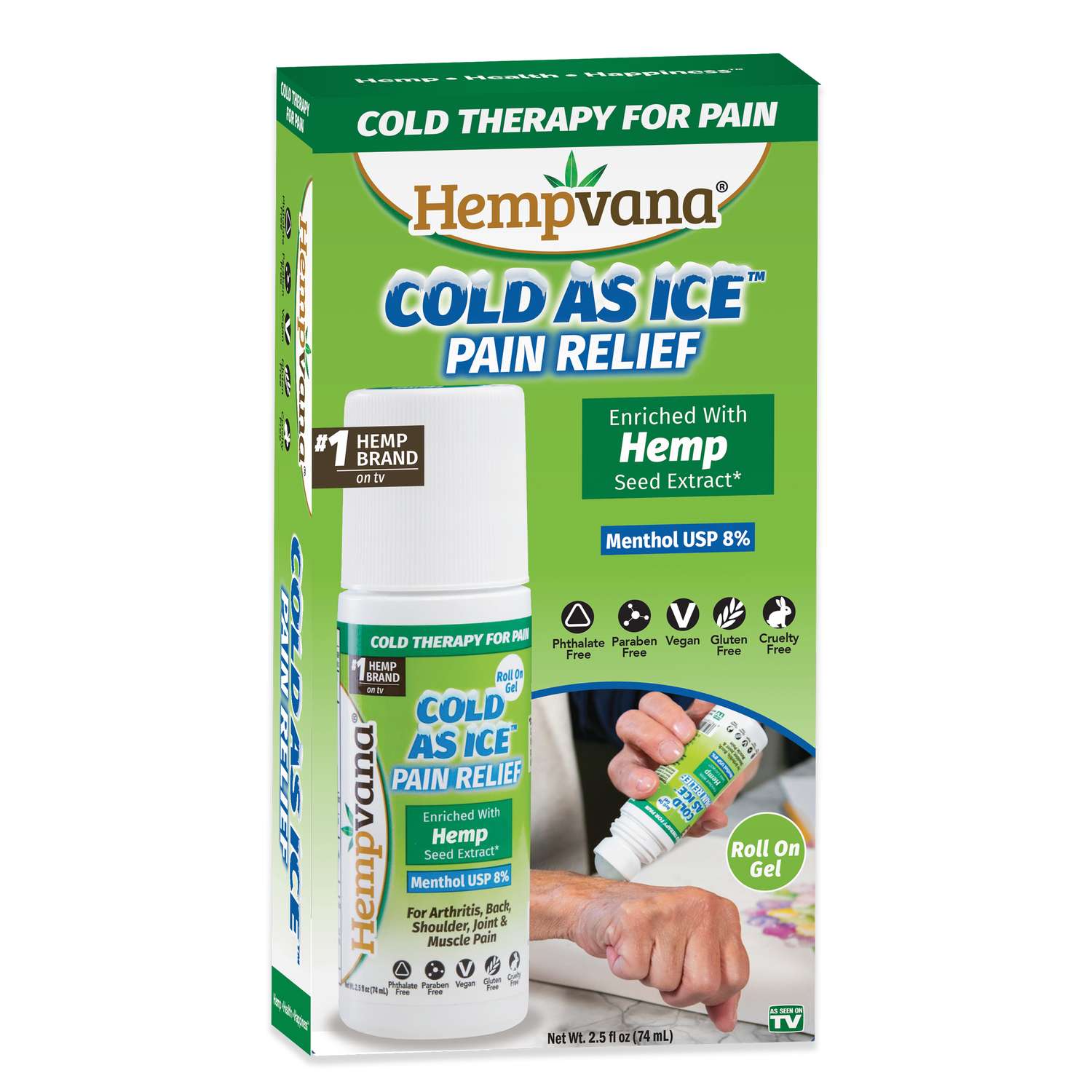 Hempvana Cold As Ice Clear Pain Relief RollOn Gel 2.5 oz. Ace Hardware