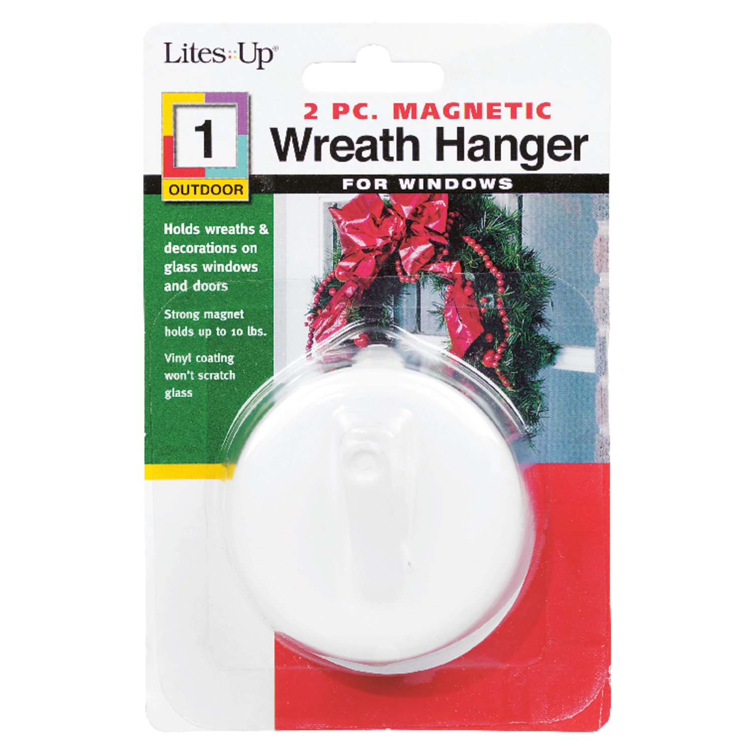 Dyno White Magnetic Window Wreath Hanger Christmas Decor Ace Hardware