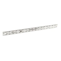 Mayes 18 in. L X 1 in. W Aluminum Straight Edge Ruler Metric and SAE