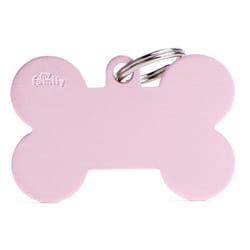 MyFamily Basic Pink Bone Aluminum Dog Pet Tags X-Large