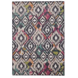 Linon Home Decor Tristan 3 ft. W X 5 ft. L Charcoal Washable Polyester Accent Rug