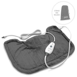 Pure Enrichment PureRelief Heating Pad 4 settings Gray 14 in. W X 22 in. L