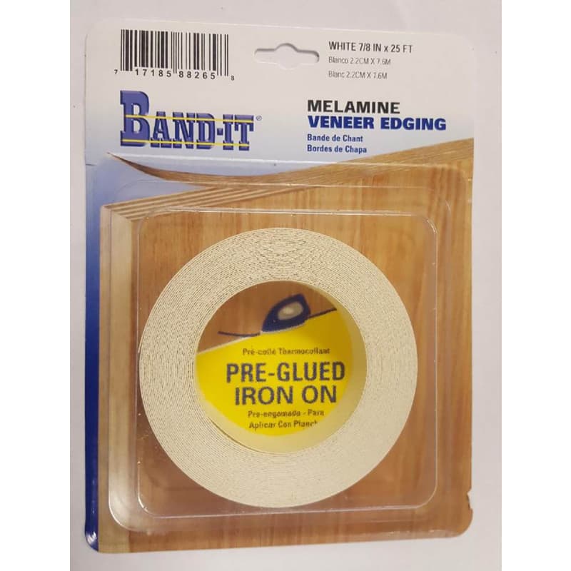 Band-It .030 in. T X 7/8 in. W X 8 ft. L White Birch Edge Banding
