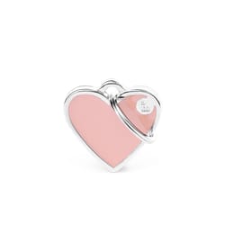 MyFamily Basic Handmade Pink Small Heart Aluminum Dog Pet Tags Small