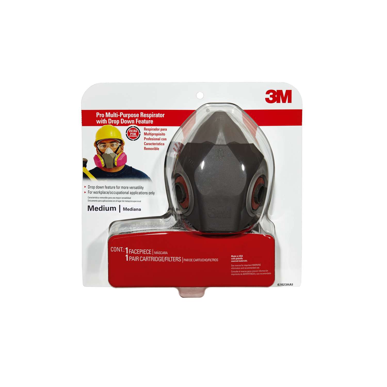 3M P95 MultiPurpose Respirator Black M 1 pk Ace Hardware