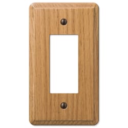 Amerelle Contemporary Brown 1 gang Wood Decorator Wall Plate 1 pk