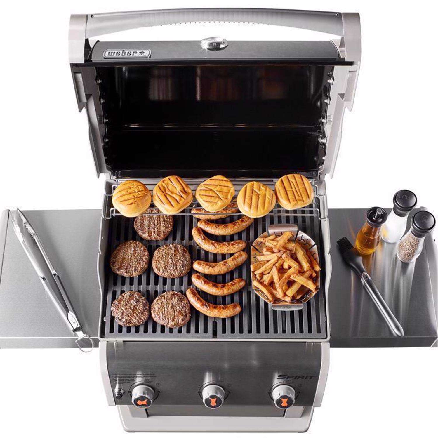 Weber Spirit E-310 Black 3-Burner Liquid Propane Gas Grill in the Gas  Grills department at