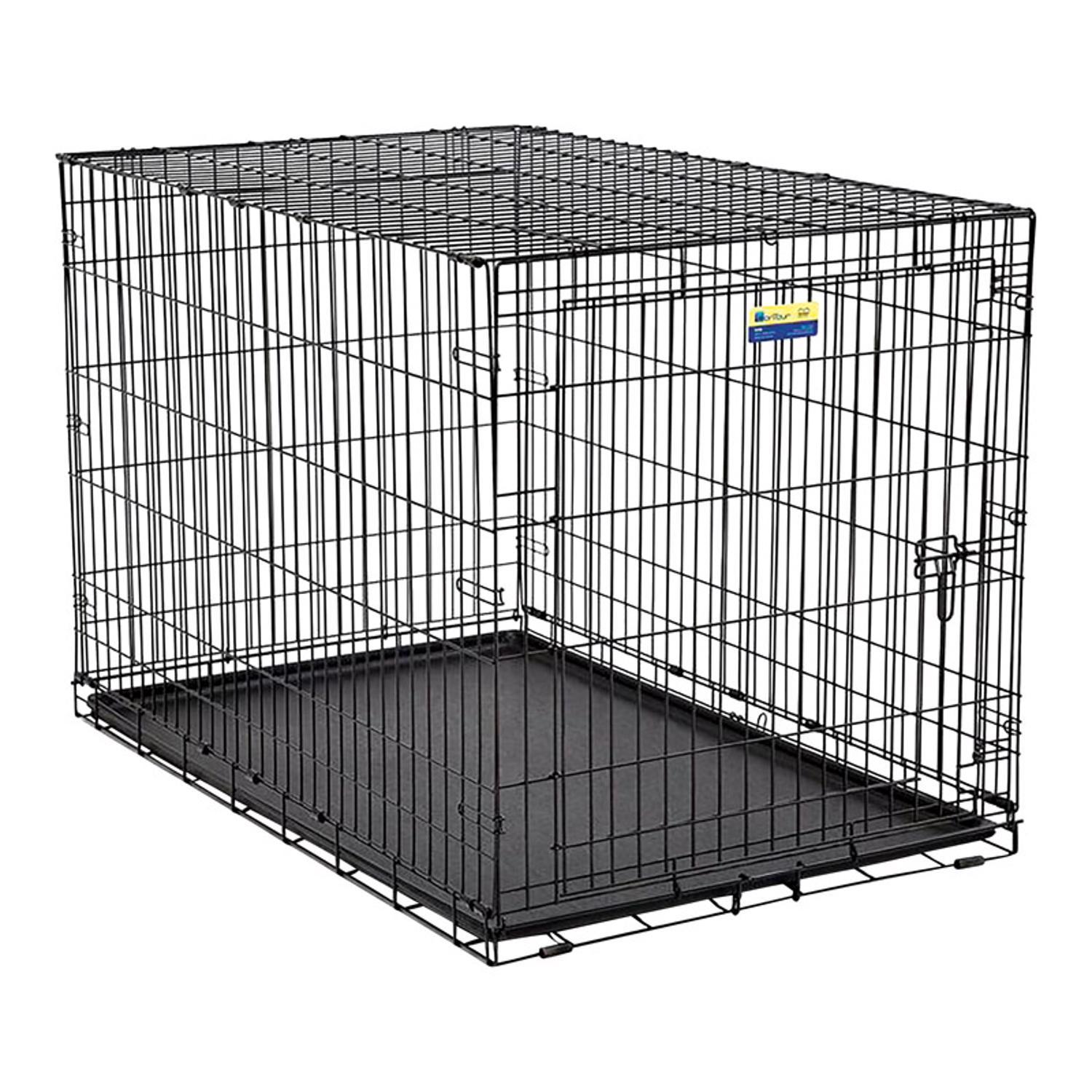 Pet Essentials Extra Large Steel Dog Crate Black 32.5 in. H X 30.25 in. W X 48.75 in. D Sansujyuku sansujyuku.com