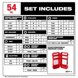 Milwaukee Shockwave Drill and Driver Bit Set Alloy Steel 54 pc