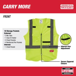 Milwaukee Safety Vest High Visibility Yellow L/XL