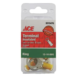 Ace Ring Terminal Yellow 5 pk