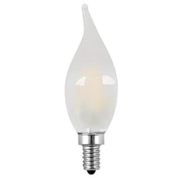 Feit Enhance CA10 (Flame Tip) E12 (Candelabra) Filament LED Bulb Daylight 60 Watt Equivalence 2 pk