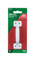 Ace 4 in. L Painted White Steel Universal Sash Lift Handle 1 pk