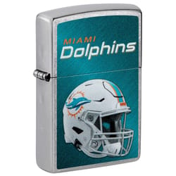 Zippo NFL Silver Miami Dolphins Lighter 2 oz 1 pk