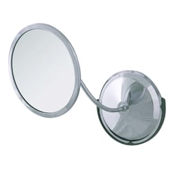 Zadro Double Vision 5.75 in. H X 6.5 in. W Gooseneck Vanity/Wall Mirror Silver