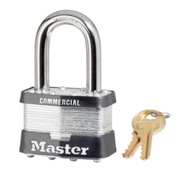 Master Lock 3-4/5 in. H X 2-2/7 in. W X 14/9 in. L Steel 4-Pin Cylinder Padlock