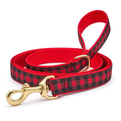 Up Country Red Buffalo Check Nylon Dog Leash