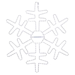 Celebrations LED Pure White Snowflake 24 in. Hanging Decor