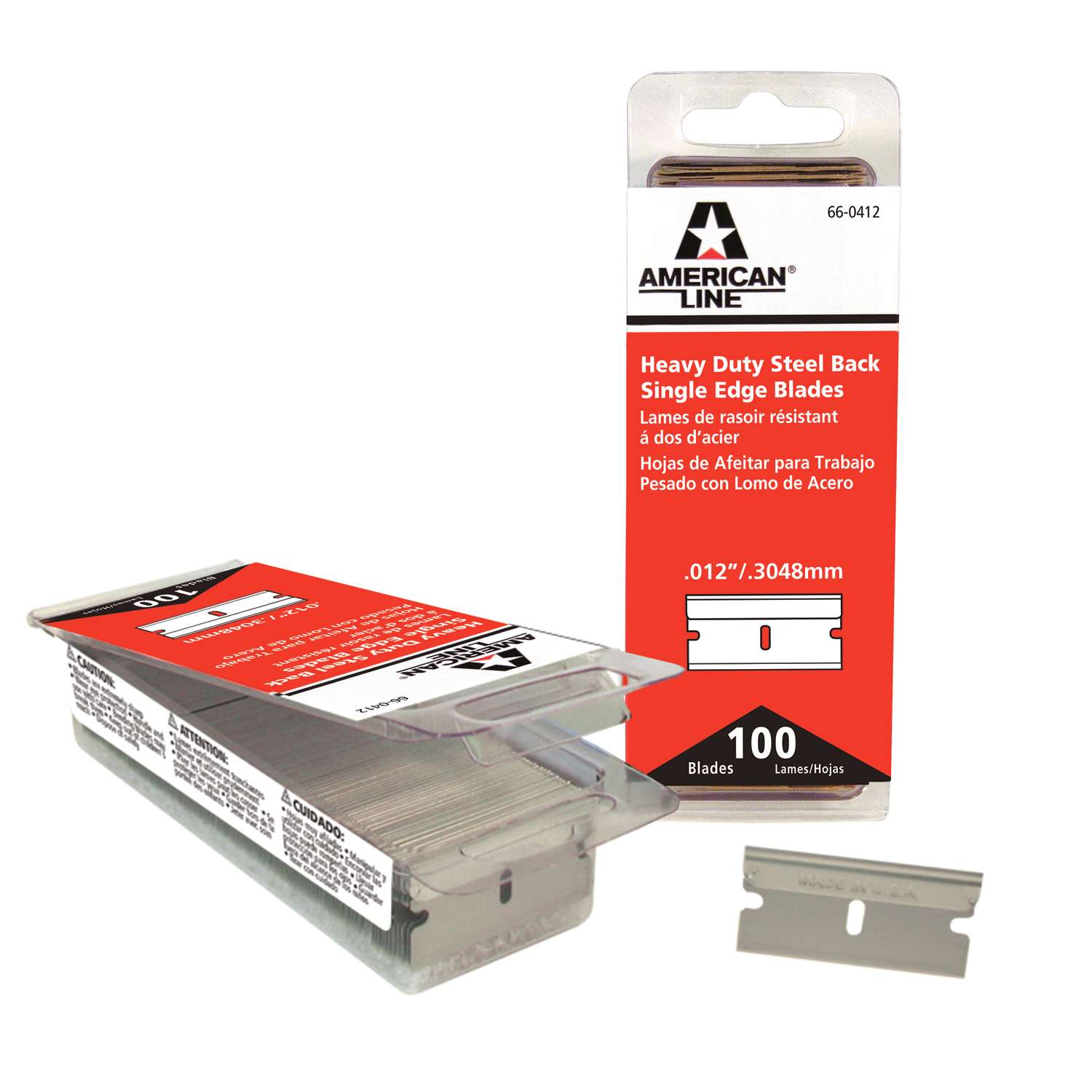 American Line High Carbon Steel Single Edge Razor Blade 1.5 in. L 100