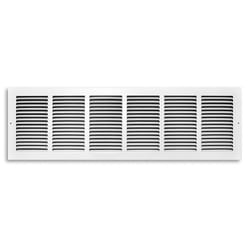 Tru Aire 8 in. H X 30 in. W 1-Way Powder Coat White Steel Return Air Grille