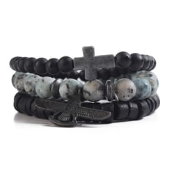 Mad Man Mens Brant Tribal Multicolored Bracelet Alloy/Stone