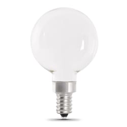 Feit G16.5 E12 (Candelabra) LED Bulb Soft White 60 Watt Equivalence 2 pk