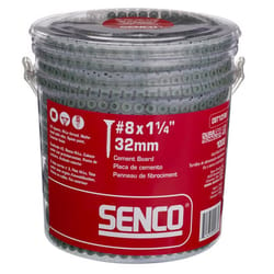 Senco Duraspin No. 8 Sizes X 1-1/4 in. L Square Wafer Head Cement Board Screws 1000 pk