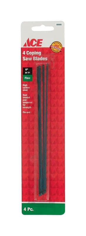 025CSB28 Ace 6.5 in. Carbon Steel Coping Saw Blade 28 TPI 4 sku 025CSB28