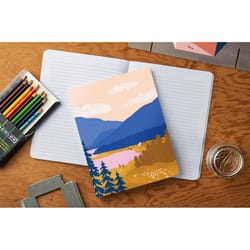 Denik 9 in. W X 7 in. L Sewn Bound Multicolored Mountain Majesty Notebook