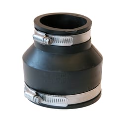 Fernco Schedule 40 3 in. Hub X 2 in. D Hub PVC 4-1/2 in. Flexible Coupling 1 pk