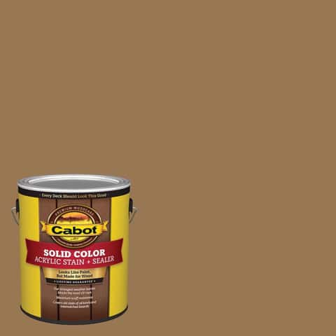 Cabot Solid Color Acrylic Stain & Sealer Solid New Cedar Acrylic Deck Stain  1 gal