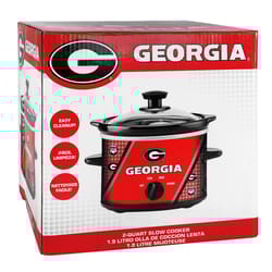 Uncanny Brands Georgia Bulldogs 2 qt Red Stoneware Slow Cooker