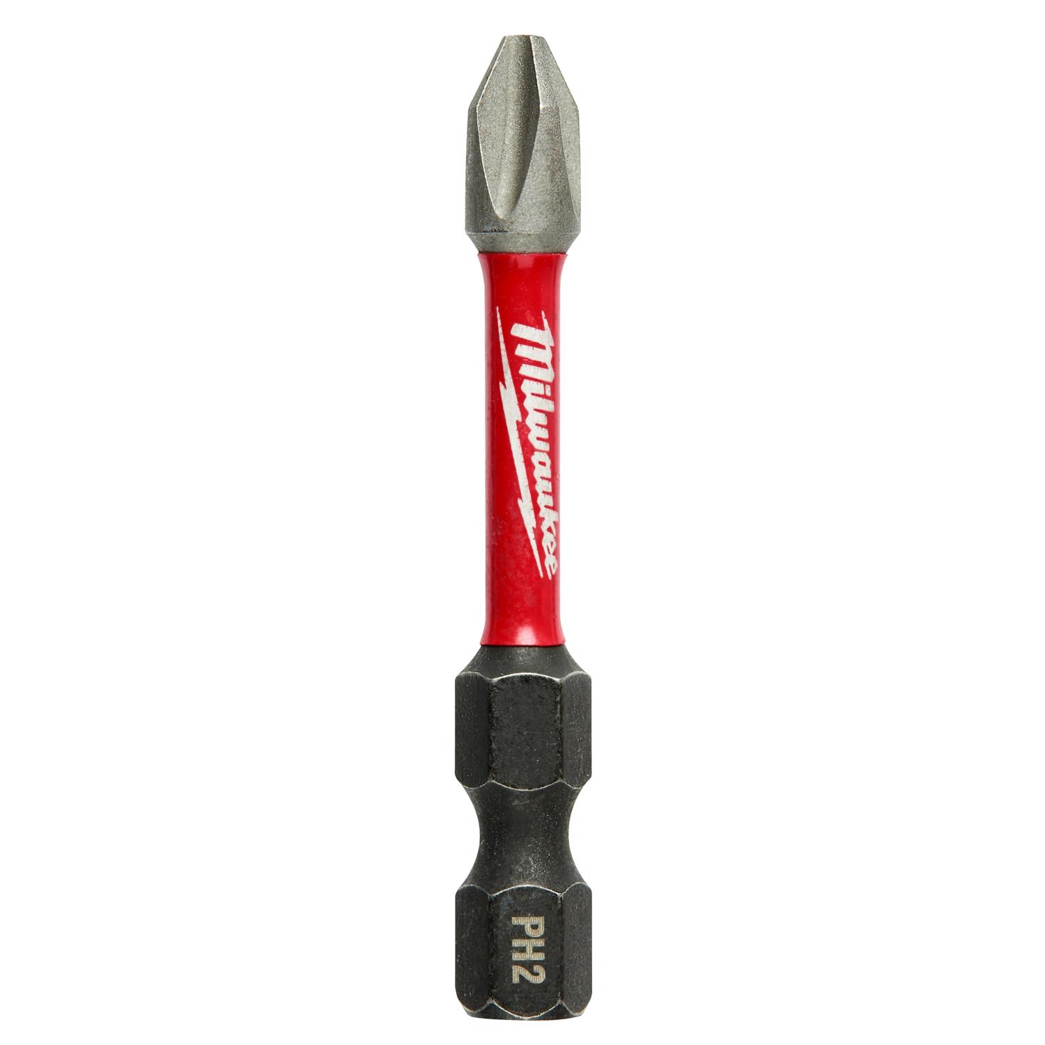 Milwaukee Shockwave Phillips #2 X 2 in. L Impact Driver Bit Set Alloy Steel 5 pk