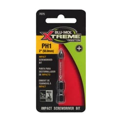 Blu-Mol Xtreme Phillips 1 X 2 in. L Screwdriver Bit S2 Tool Steel 1 pc