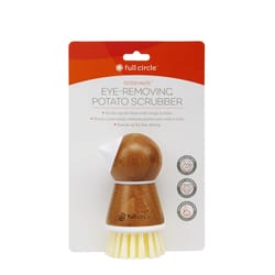 Full Circle Tater Mate White Bamboo/Plastic Eye Removing Potato Scrubber