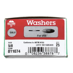 HILLMAN Hot Dipped Galvanized Steel 5/8 in. USS Flat Washer 25 pk