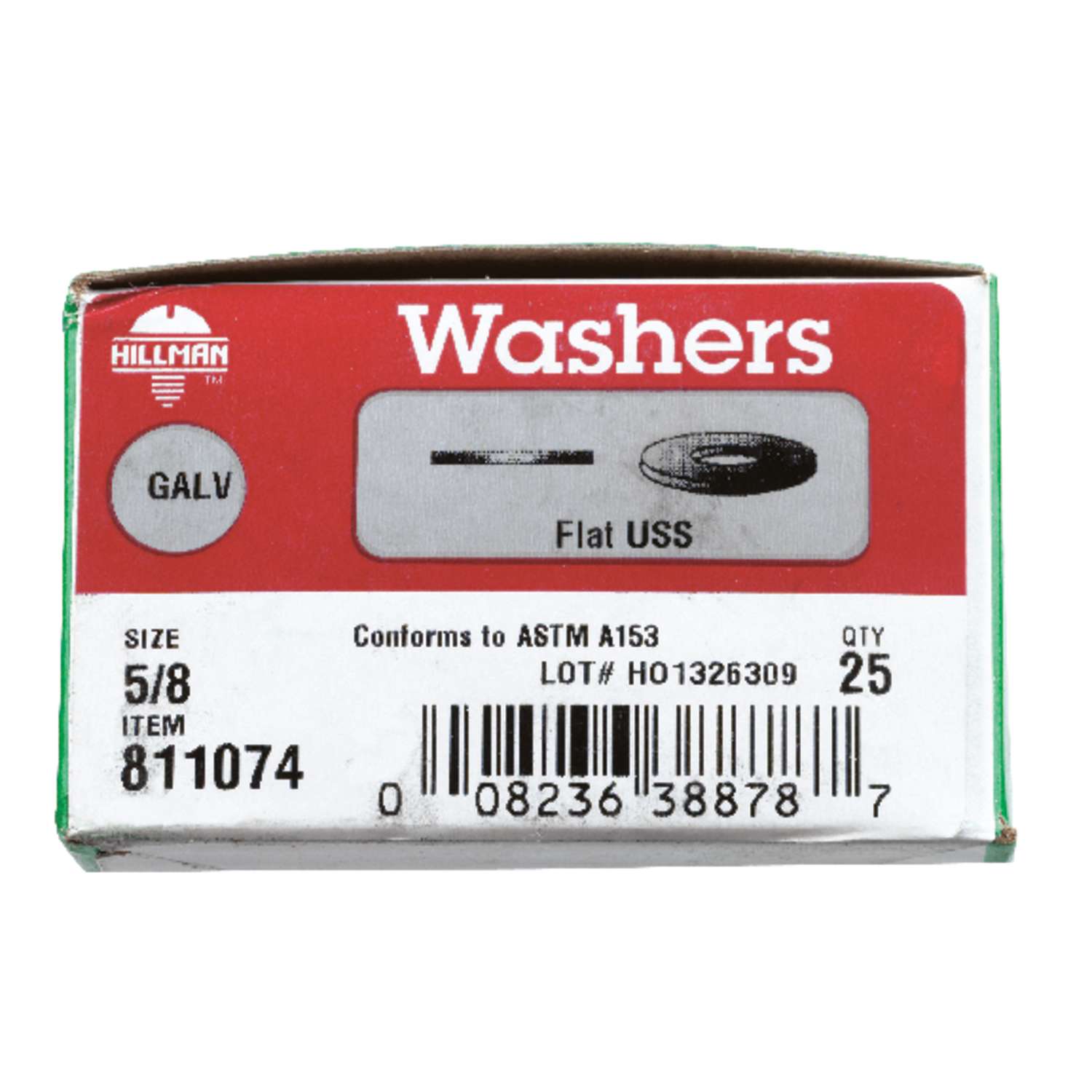 Hillman Hot Dipped Galvanized Steel 5/8 in. USS Flat Washer 25 pk Hillman Hot Dipped Galvanized Steel 5/8 in. USS Flat Washer 25 pk