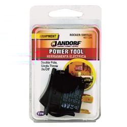 Jandorf 20 amps Double Pole Rocker Power Tool Switch Black 1 pk