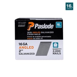 Paslode 2 in. L X 16 Ga. Angled Strip Galvanized Finish Nails 20 deg 2,000 pk