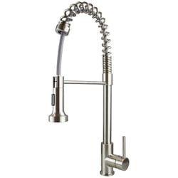 Transolid Cuisine Pro One Handle Stainless Steel Pull-Out Kitchen Faucet