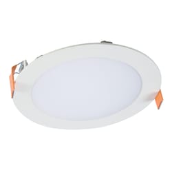 Halo HLB6 Series Matte White 6 in. W LED Smart-Enabled Canless Recessed Downlight 16 W
