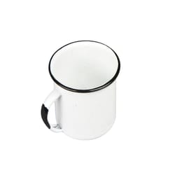 Cinsa 12 oz Black/White Steel Camping Mug 1 pc