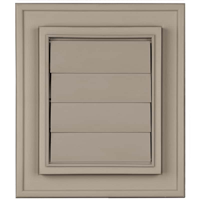 Builders Edge 140167079117 Insulated Siding Scalloped Ring Exhaust Vent 117, Bright White