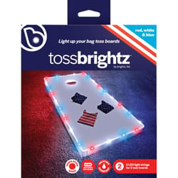 Brightz Toss Brightz Patriotic Corn Hole LED Light Kit ABS Plastic, Polyurethane, Iron, Electronics