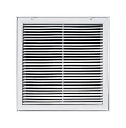 Tru Aire 24 in. H X 24 in. W 1-Way Powder Coat White Steel Return Air Filter Grille