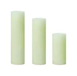 Inglow White Slim Pillar Candle 4, 6, 8 in. H