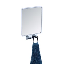 Wenko Vacuum-Loc 7.48 in. H X 5.51 in. W Rectangular Shower Mirror Chrome Silver